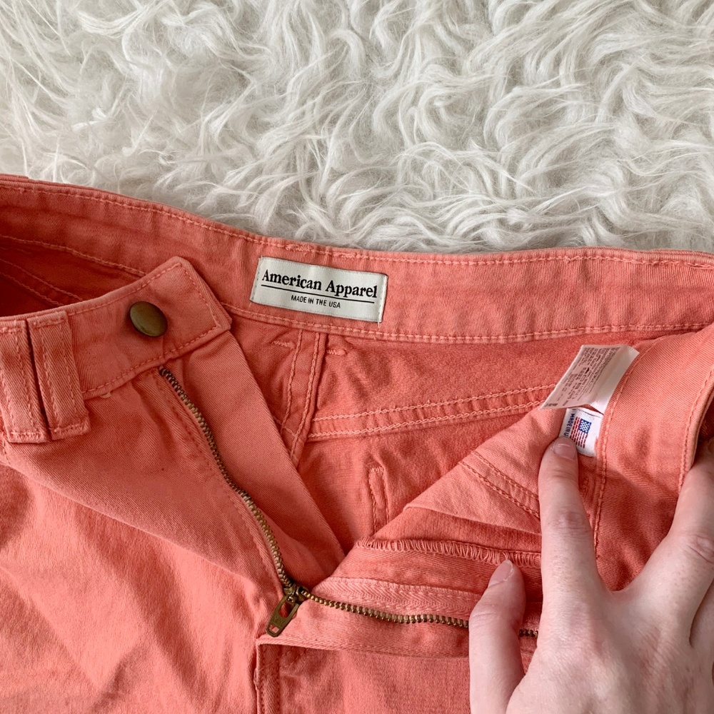 SOLD American Apparel | Stretch High Waist Shorts - Picture 5 of 8